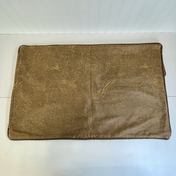 2 HiEnd Accents Lodge King Pillow Shams Rustic Cabin Faux Leather Suede. Button - Picture 6 of 11